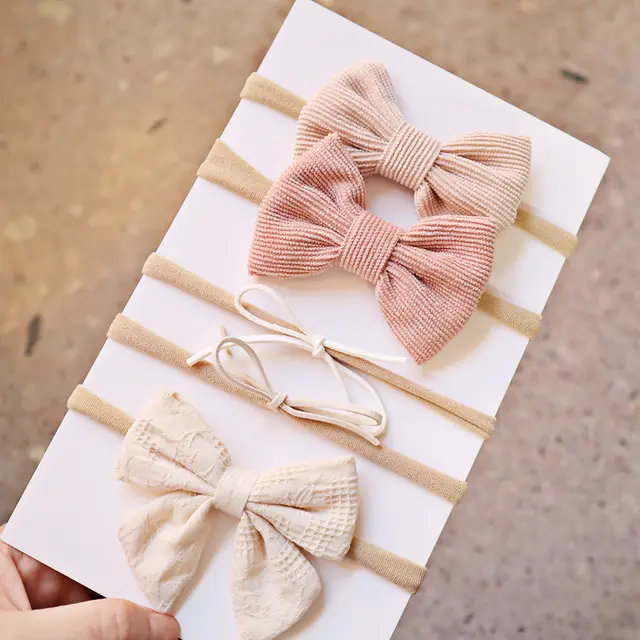 Baby Bow Tie Hair Hoop Nylon 4 Style - Shop at LoveMi