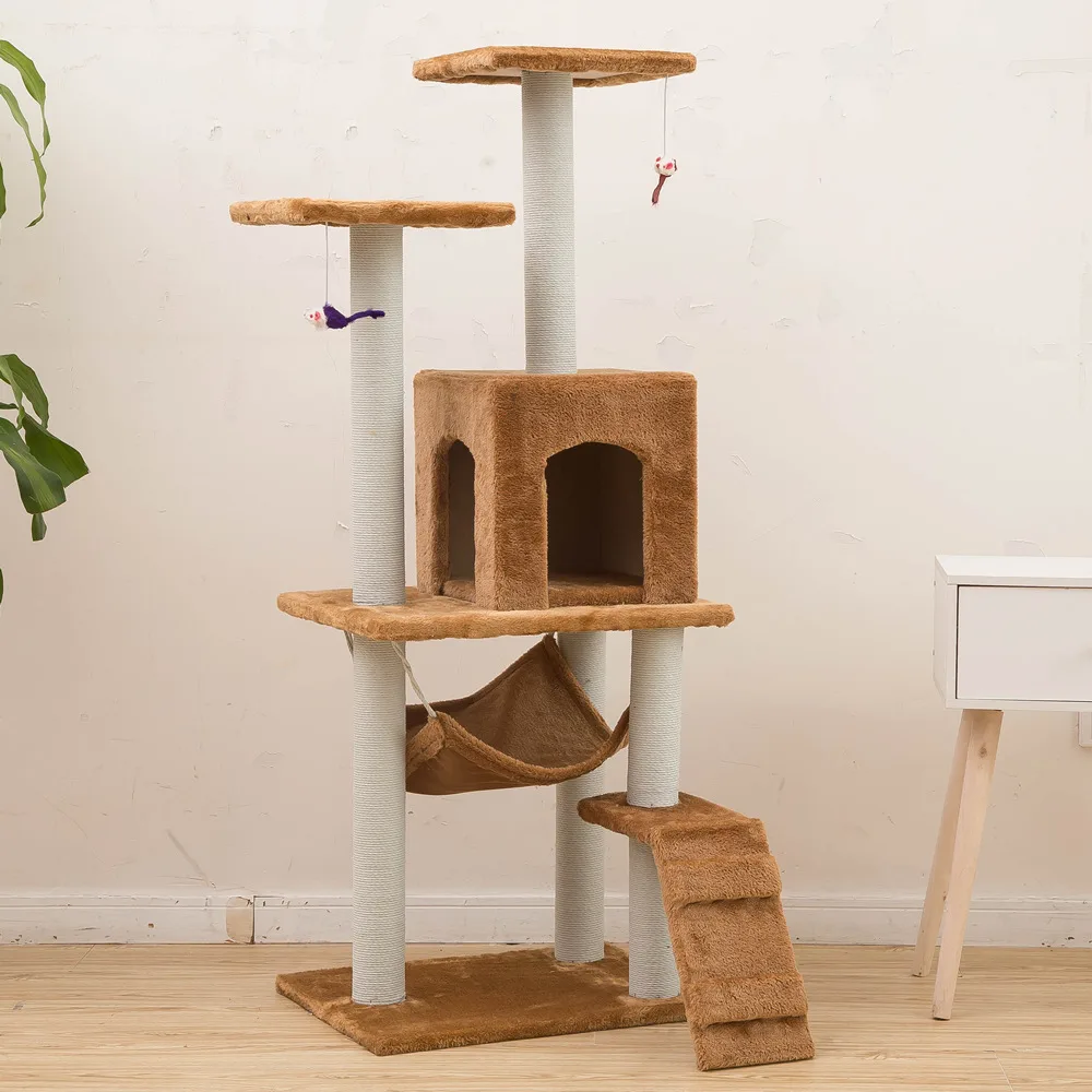 Pet Supplies Cat Toys Climbing Frame - Light Brown