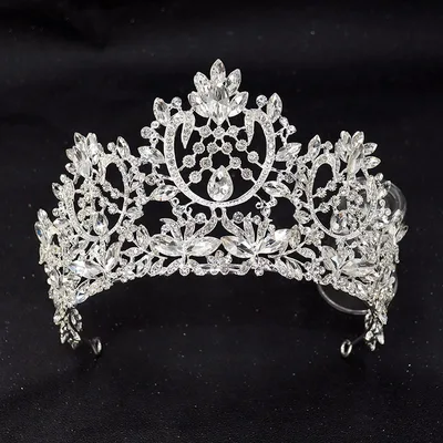 Flower Horse Eye Atmospheric Bride Crown Photography Birthday Show Tiara Silver - Shop at LoveMi