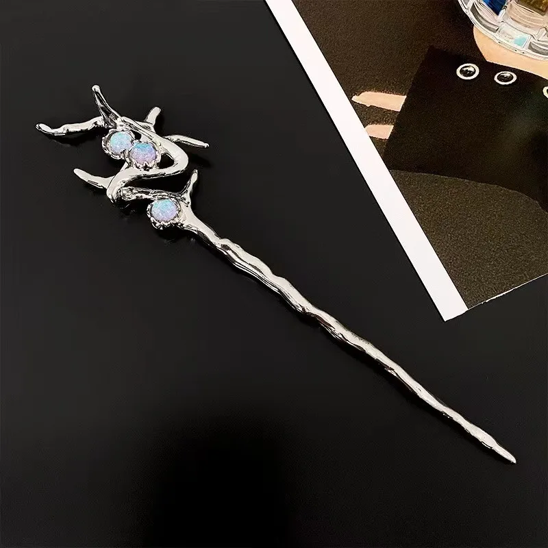 Unique Personality Niche Design Trendy Ponytail Back Head Headgear Moonlight Hairpin - Shop at LoveMi