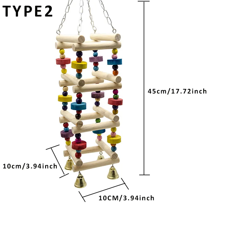 Parakeet Bird Toy Amusement Park Swing Stand 45X10Cm - Shop at LoveMi