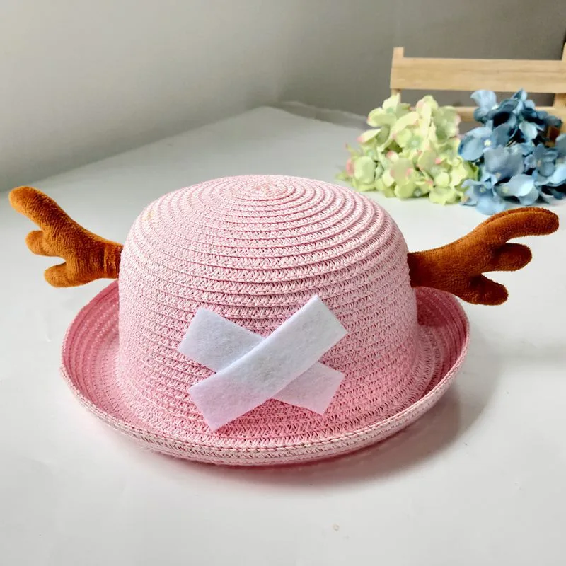 Summer Sunshade Hat With Dome Antlers Pink - Shop at LoveMi