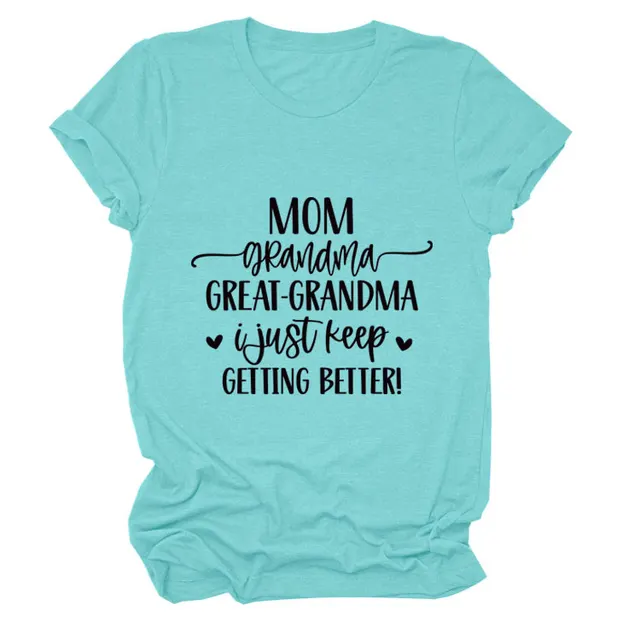 Fashion Letter Round Neck Short Sleeve T shirt Deep Blue - Shop at LoveMi