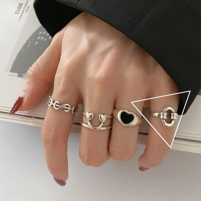 Fashionable Heart Dollar Smiling Face Ring Jz1256 - Shop at LoveMi