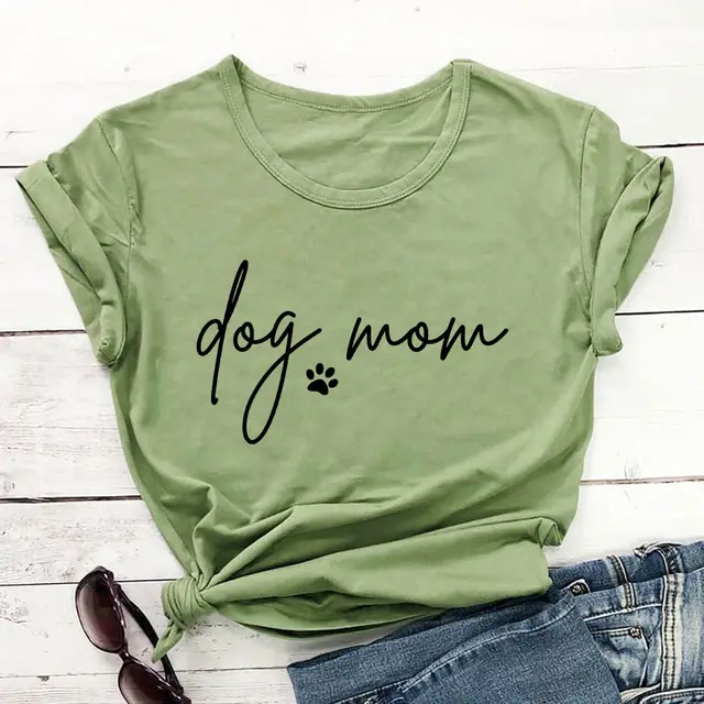 Mother's Day Round Neck Short Sleeve T Shirt Olive Green - Shop at LoveMi