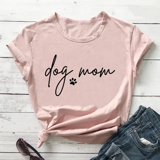 Mother's Day Round Neck Short Sleeve T Shirt Peach - Shop at LoveMi