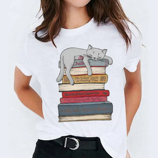 Women's Cat Pet Funny Round Neck Fashion Top Cz22656 - Shop at LoveMi