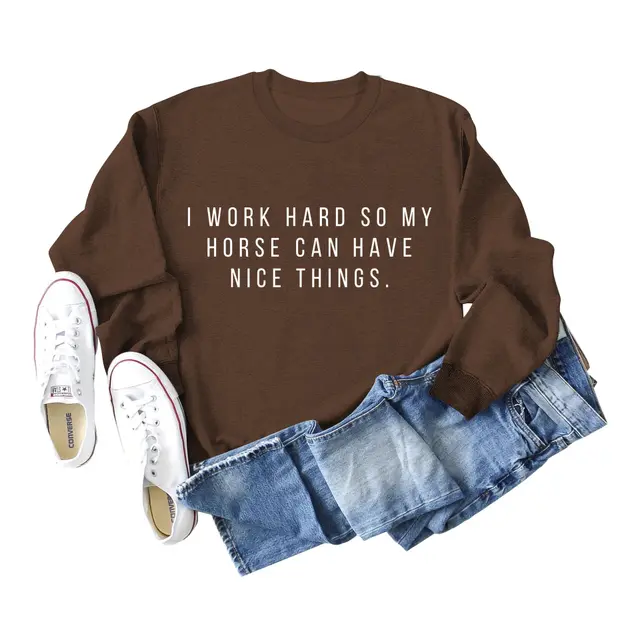 Women's Letters Casual Autumn Winter Sweater Coffee - Shop at LoveMi