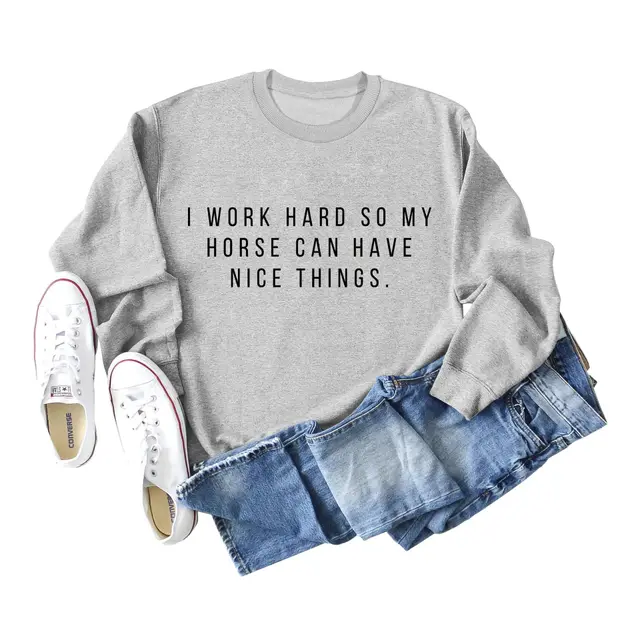 Women's Letters Casual Autumn Winter Sweater Grey - Shop at LoveMi