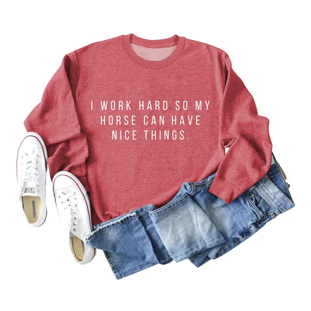 Women's Letters Casual Autumn Winter Sweater Red White Lettering - Shop at LoveMi