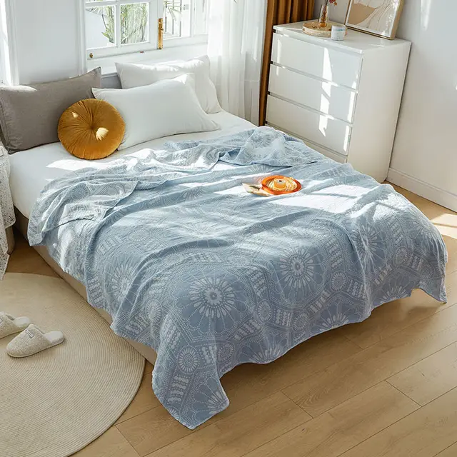 Terry Quilted Simple Quilt Double Thin G - Shop at LoveMi