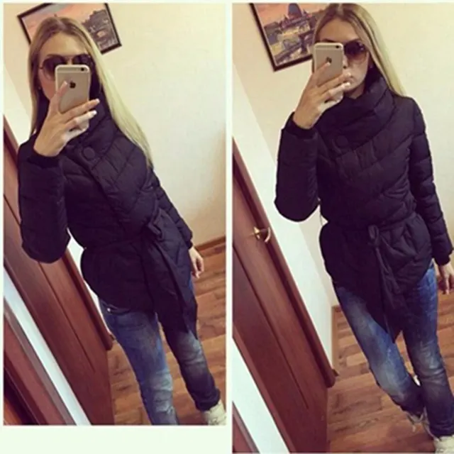 Irregular cotton warm jacket Black - Shop at LoveMi