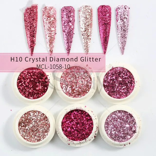 Glitter Set Mermaid Aurora Nail Powder 10 Style - Shop at LoveMi