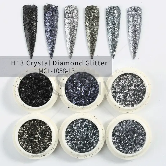 Glitter Set Mermaid Aurora Nail Powder 13 Style - Shop at LoveMi