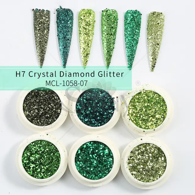Glitter Set Mermaid Aurora Nail Powder 8 Style - Shop at LoveMi
