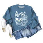 Blue White Lettering