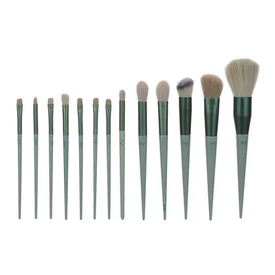 Makeup Brush Set Make Up Concealer Brush Blush Powder Brush Eye Shadow Highlighter Foundation Brush Cosmetic Beauty Tools 13 Green Opp Bags - Shop at LoveMi