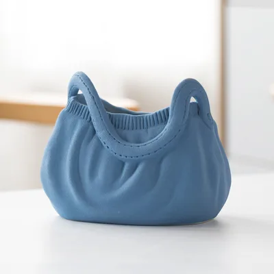 Dehua Frosted Wide Mouth Handbag Ceramic Vase Ornament Simple European Retro - Shop at LoveMi