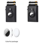 Anti Theft Bullet Card Bag Multi-functional Rfid Card Holder Men's Leather Slim Wallets - Combine8