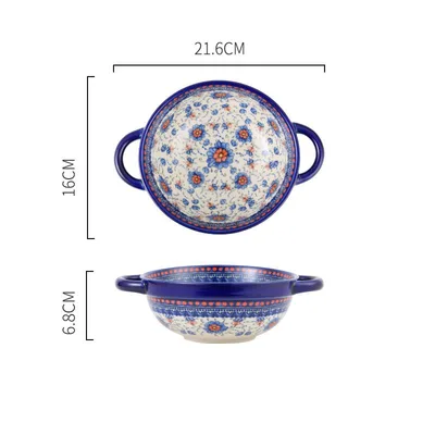 Underglaze Ceramic Cutlery Round Baking Tray - Shop at LoveMi
