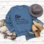 Blue Sweater Black Font