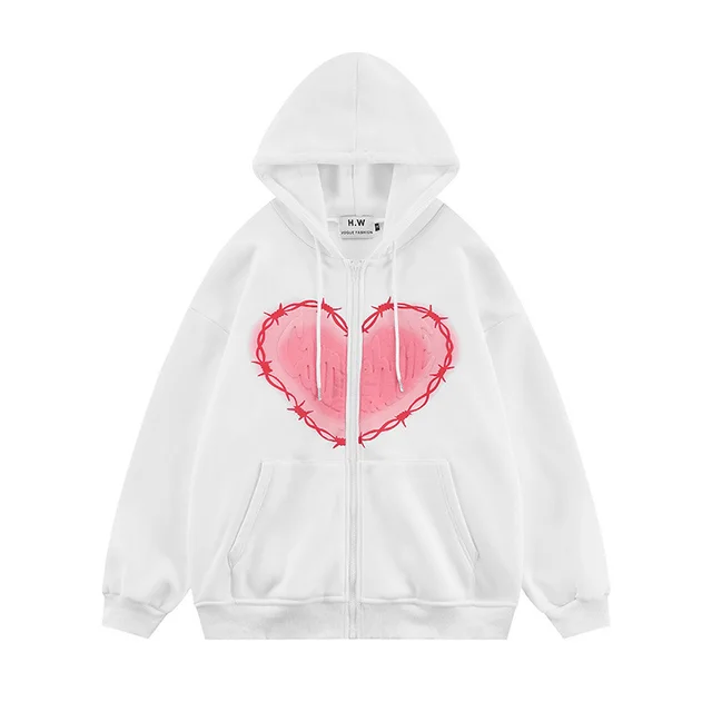 Men's Unisex Love Foam Print Hoodie White - Shop at LoveMi