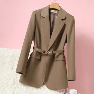 Women's Straight Tube Type Suit Jacket - Ga Color
