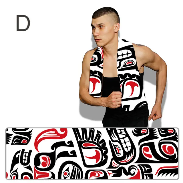 Sweat Absorbing Running Exercise Fitness Towel D Style - Shop at LoveMi