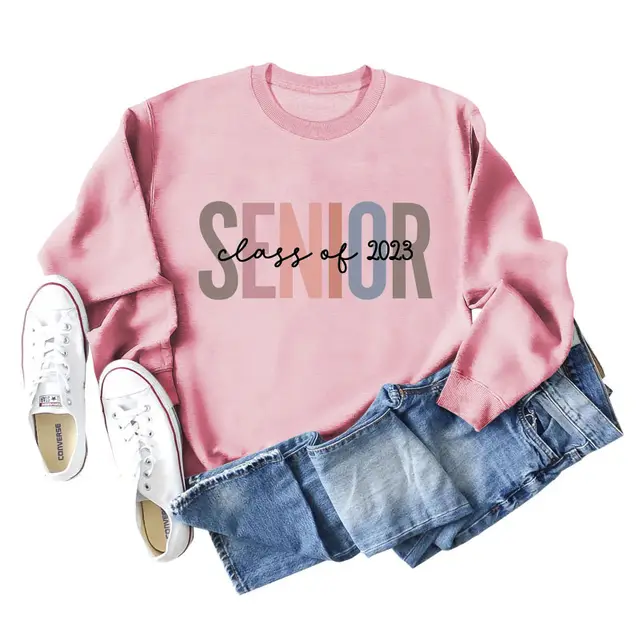 Female Lettering Fashion Loose Casual Long Sleeve Sweater Pink - Shop at LoveMi