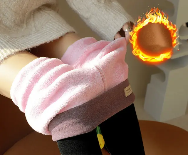 Sherpa Fleece Warm Pants Women Outerwear Grey Black - Shop at LoveMi