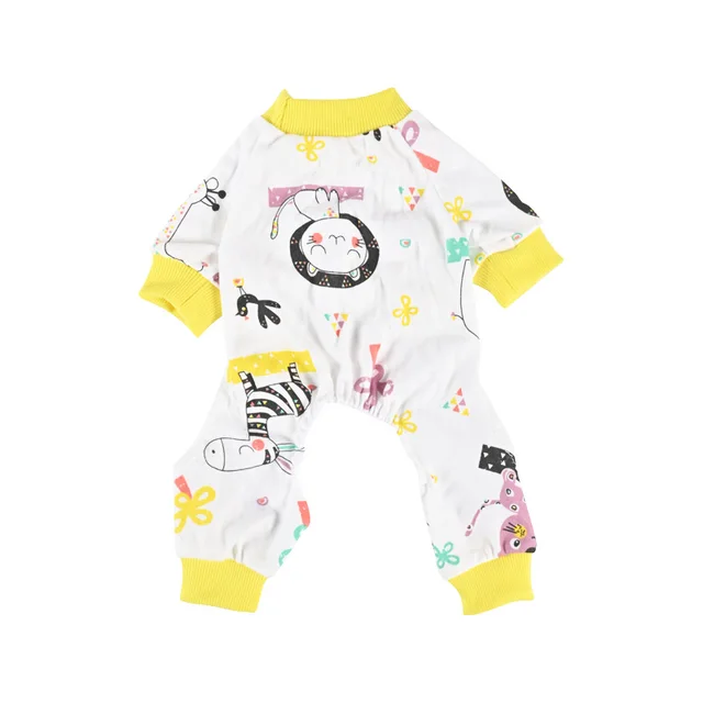 Pet Four Legged Printed Pajamas Comfortable Home Clothes Zebras - Shop at LoveMi