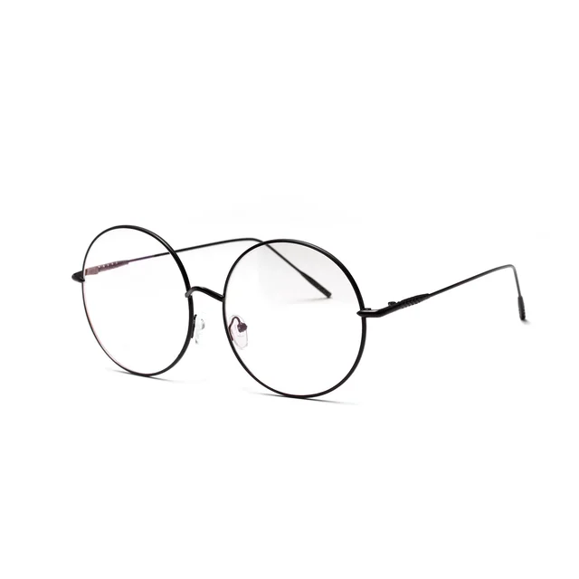 Women's Metal Large Frame Round Flat Mirror Black - Shop at LoveMi