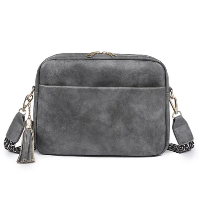 Fashion Leopard Print Shoulder Strap Tassel Crossbody Bag Leopard - Shop at LoveMi