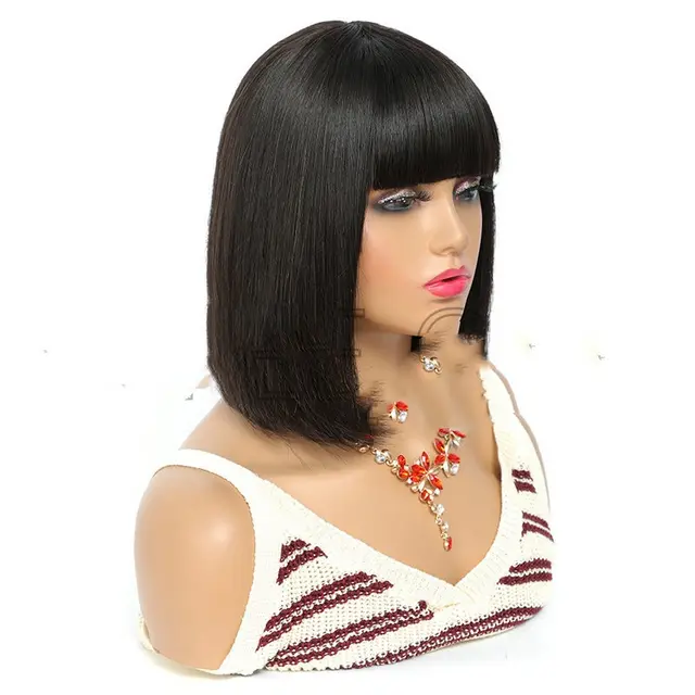 Womens Short Hair Series Real Bob Headgear 180Density - Shop at LoveMi