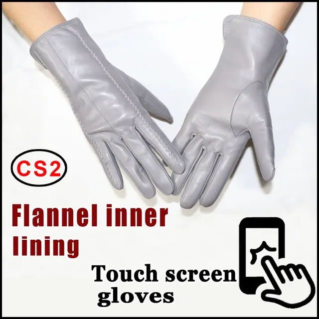 Women's Sheepskin Gloves Winter Warmth Plus Velvet Short Thi Cs2 Touch Screen - Shop at LoveMi