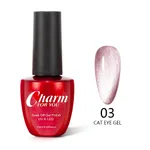 New Crystal Cat Eye Series Nail Polish Gel Ice Transparent Silver White Wide Cat Eye Smoothie Moonstone Cat Eye Gel Polish - 03Color - View 1