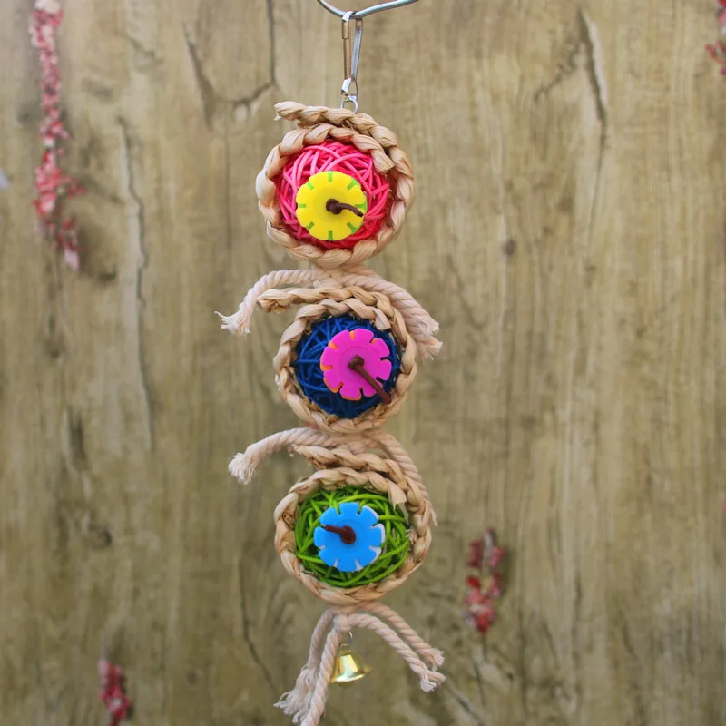 Parrot Supplies Pet Bird Toy Bite Toy Ran Vine Bal Twist String Vine Bal Twist String - Shop at LoveMi