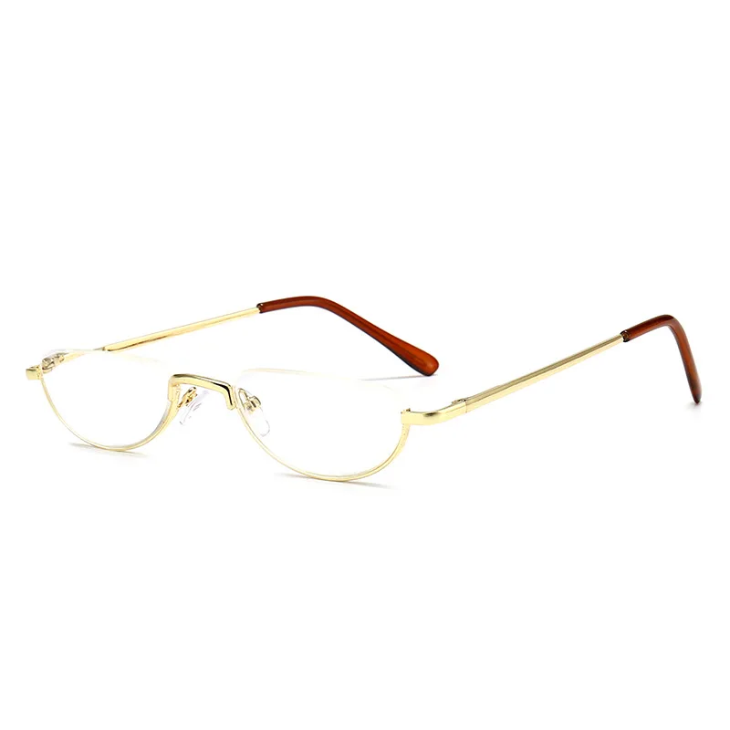 Women's Portable Fashionable Half moon Shaped Reading Glasses Red - Shop at LoveMi
