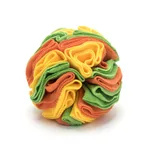 Dog Sniffing Ball Plush Toy - Yellow Orange Green - View 1