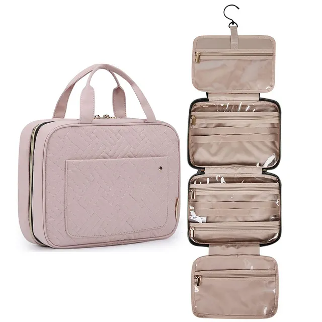 Waterproof Wash Bag Portable Cosmetic Containing Suit Cotton Wash Bag Pink - Shop at LoveMi
