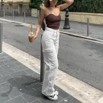 Women's Fashion Straight Jeans In Autumn - White