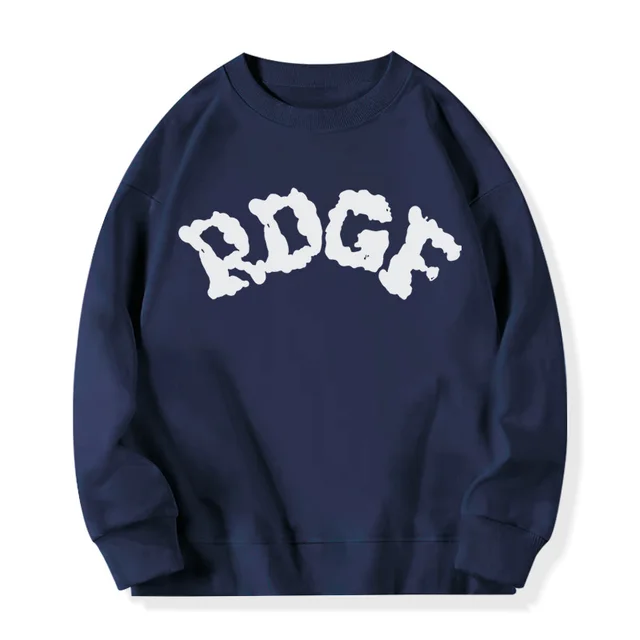 Women's Round Neck Loose Sweater Navy Blue - Shop at LoveMi
