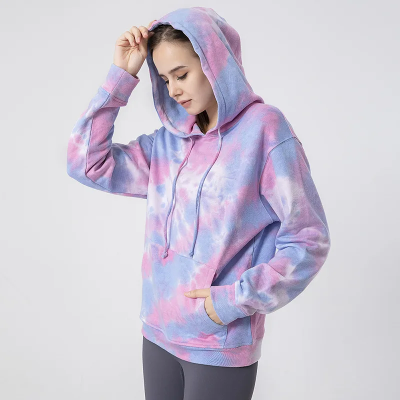 Women's Cotton Tie Dyed Sweater Coat Blue - Shop at LoveMi