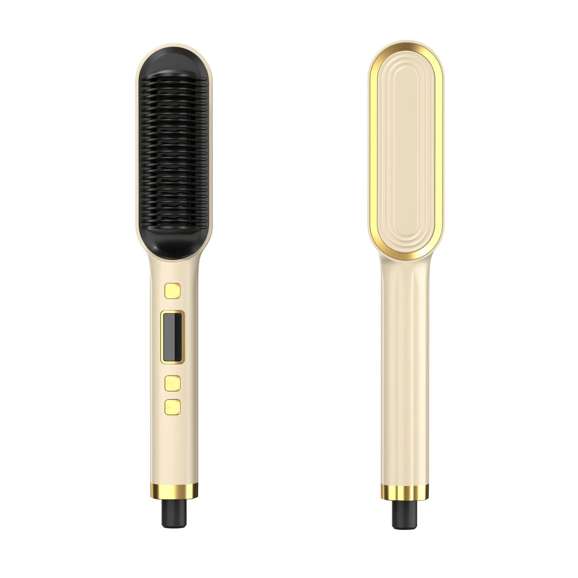 Display Hair Straightener Dual-purpose Does Not Hurt Hair Curls - Beige Australian Standard
