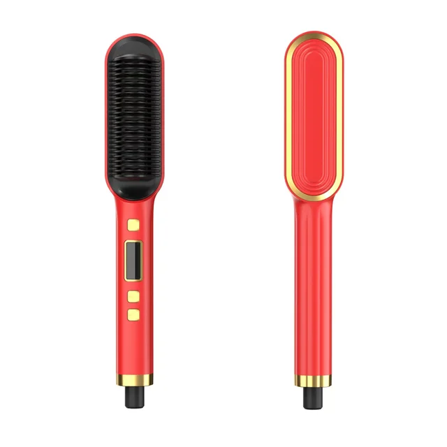 Display Hair Straightener Dual purpose Does Not Hurt Hair Curls Red Australian Standard - Shop at LoveMi