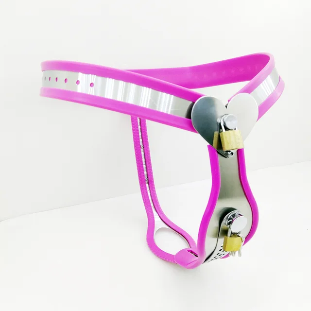 Heart Shaped Stainless Steel Chastity Lock Pink - Shop at LoveMi