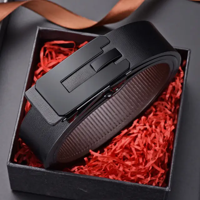 Toothless Automatic Buckle Business Men's Belt Wyh104 Alloy Leather - Shop at LoveMi