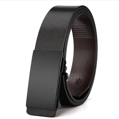 Toothless Automatic Buckle Business Men's Belt Wyh105 Gun Alloy Leather - Shop at LoveMi