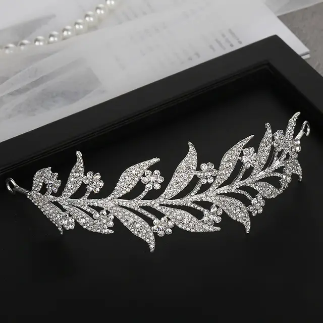 Alloy Paved White Rhinestone Bridal Wedding Accessories Silver - Shop at LoveMi