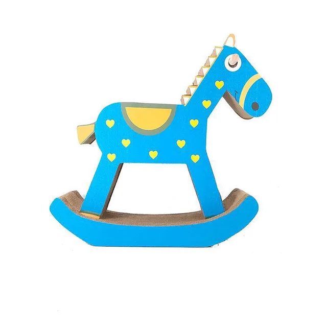 Corrugated Paper Trojan Cat Scratch Board Cat Claw Grinder Blue - Shop at LoveMi